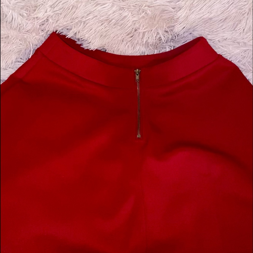 Red skater skirt